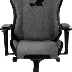 DRIFT GAMING DR275 Cloud - Chaise de jeu Maroc professionnelle, matériau en tissu avec finition velours, accoudoirs réglables 4D, piston de classe 4, pivotant, mécanisme grenouille, noir/gris
