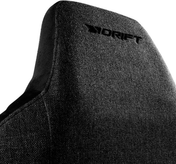 DRIFT GAMING DR275NIGHT- Chaise de jeu professionnelle, matière en tissu finition velours, accessoires réglables 4D, piston classe 4, pivotant, mécanisme...