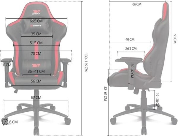 DRIFT DR350 | GAMING CHAIR EXPERT BLACK RED – Image 6