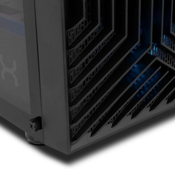 NOX INFINITY EPSILON - Mid-Tower M-ATX/ITX ARGB Rainbow, Front Mesh, panneau latéral en verre trempé, 4 ventilateurs installés, cartes graphiques jusqu'à 310mm, USB 3.0, noir – Image 4