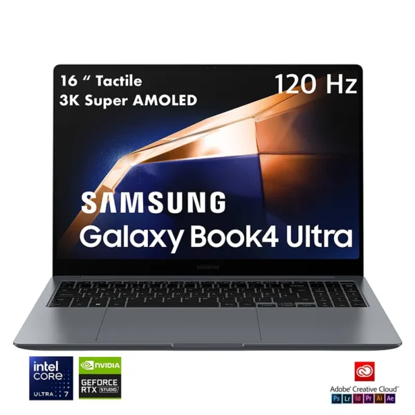 Samsung Galaxy Book4 Ultra 16″ AMOLED 3K Tactile / Intel Core Ultra 7 155H / RTX 4050 / 1 TB SSD Nvme / 16“ Tactile 3K Super AMOLED / 16Go DDR5 / Win 11 Pro