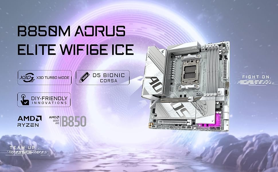 Gigabyte B850M AORUS ELITE WIFI6E ICE