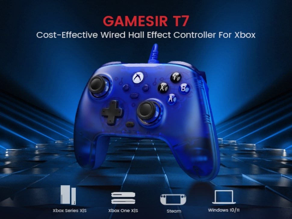 GameSir T7 Xbox/Pc Wired Controller – Blue 