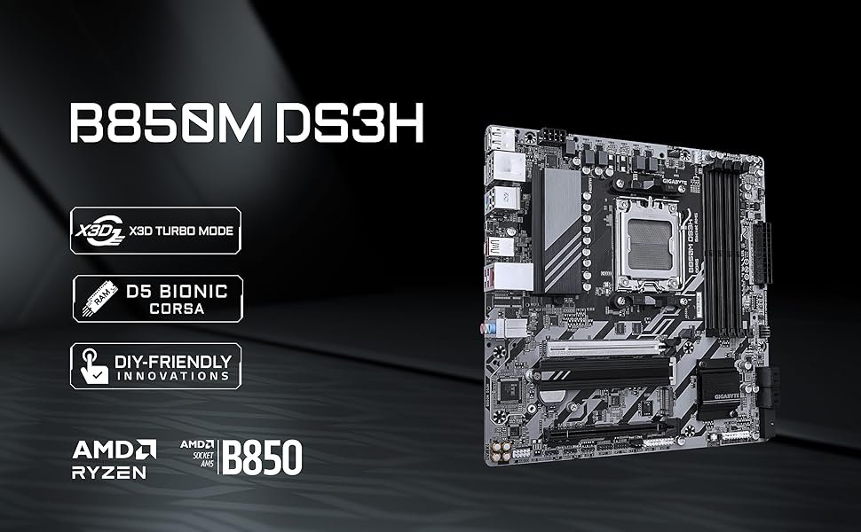 GIGABYTE B850M DS3H