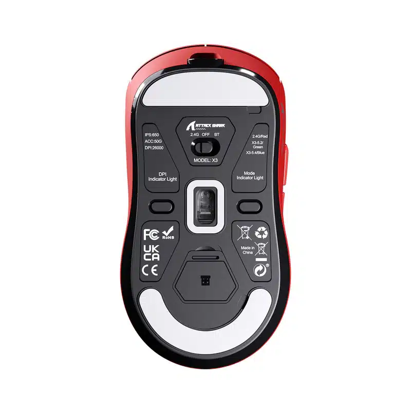 ATTACK SHARK X3 (Red) 5 ATTACK SHARK X3 (Red) – Image 5